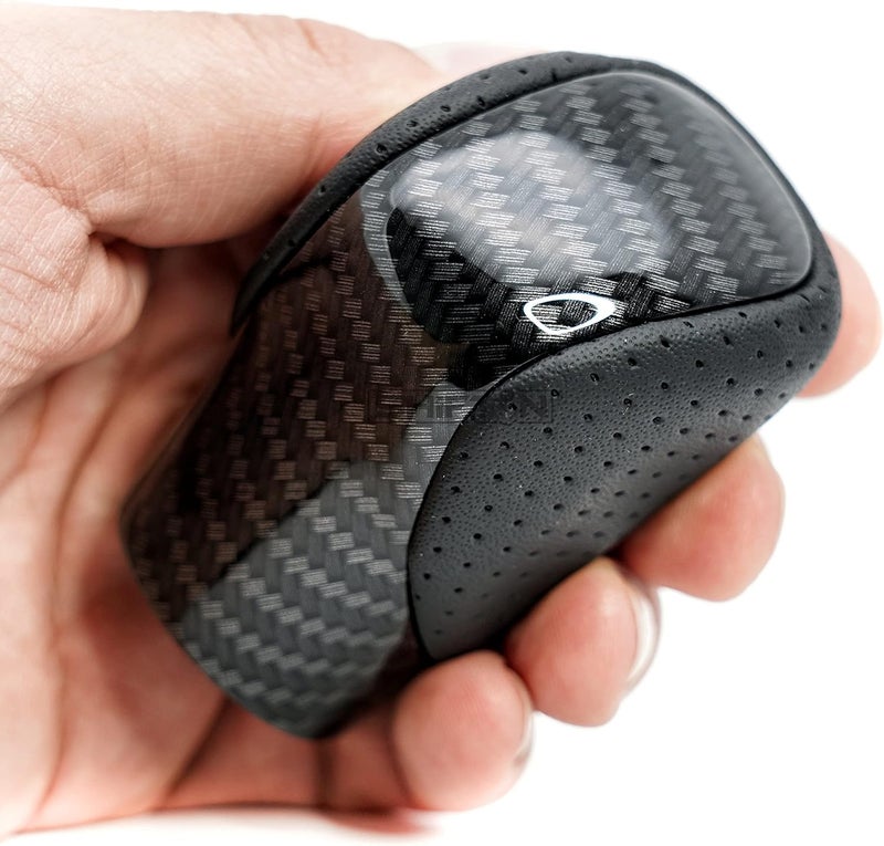 SHIFTIN Gear Shift Knob Shifter for Lexus ES GS GX is NX RC RX 200t 300 350 3450h 450hL 350L (Punched Black Leather/Carbon Pattern) - Image 3